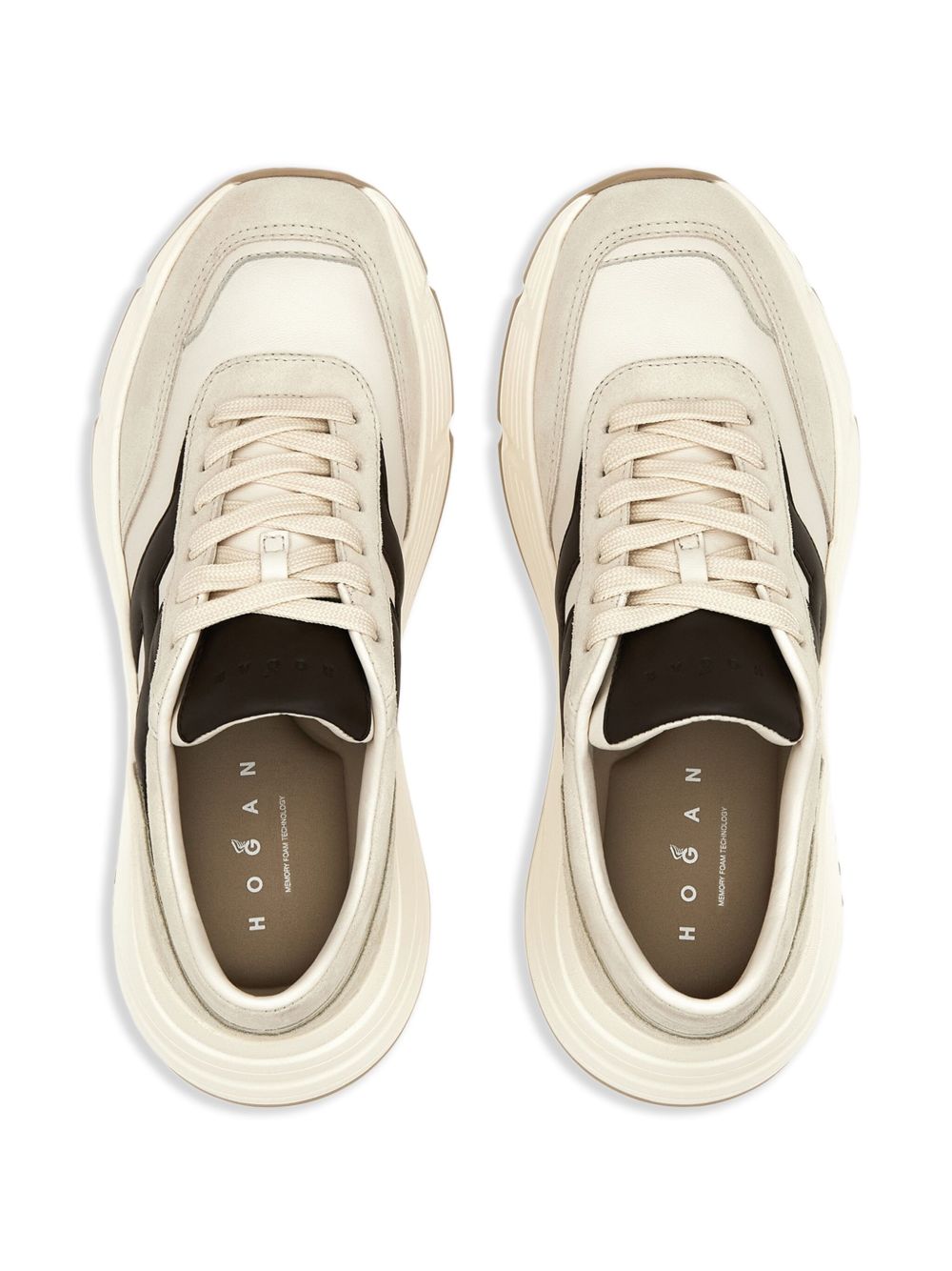 HOGAN PRE Hi-Fi Leather Sneakers - Beige