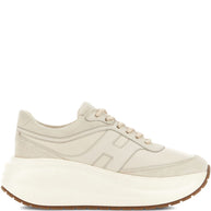 HOGAN PRE H696 Leather Sneakers - Cream