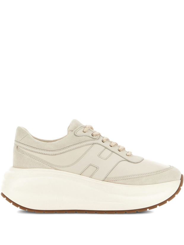 HOGAN PRE H696 Leather Sneakers - Cream