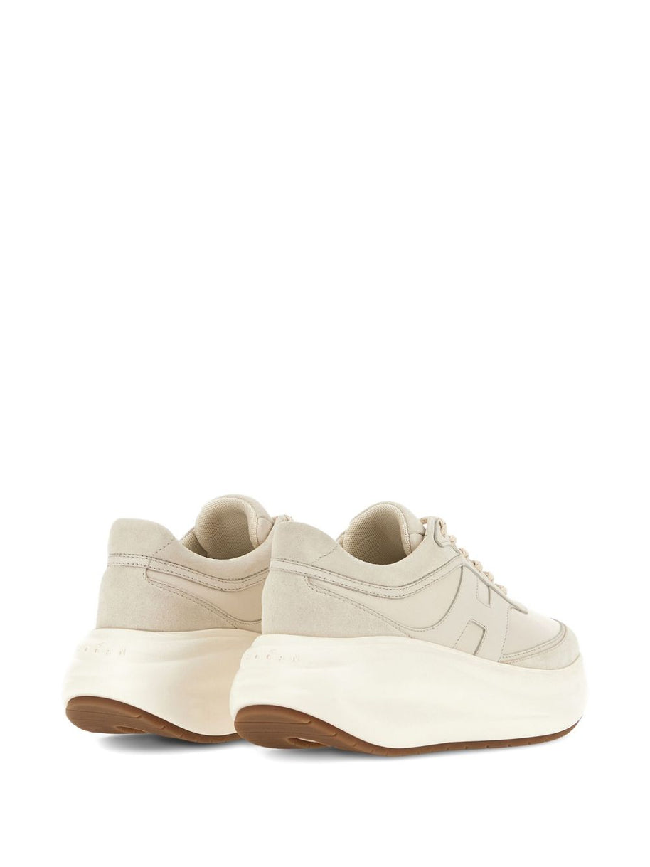HOGAN PRE H696 Leather Sneakers - Cream