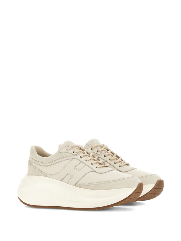 HOGAN PRE H696 Leather Sneakers - Cream
