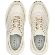 HOGAN PRE H696 Leather Sneakers - Cream
