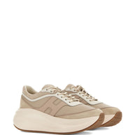 HOGAN PRE H696 Leather Sneakers - Beige