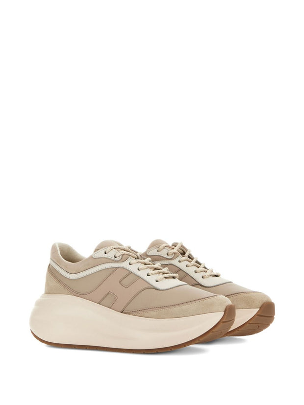 HOGAN PRE H696 Leather Sneakers - Beige