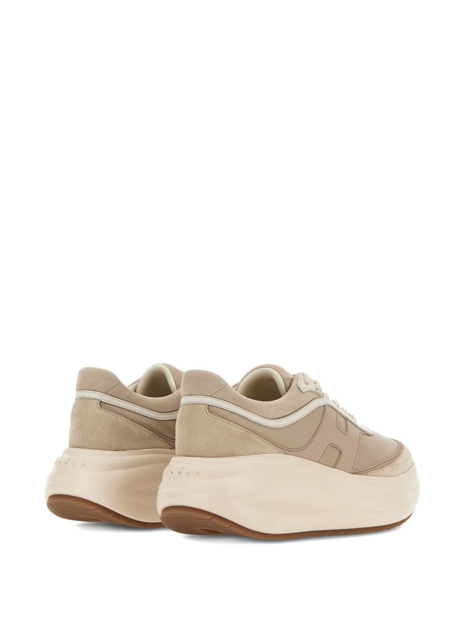 HOGAN PRE H696 Leather Sneakers - Beige