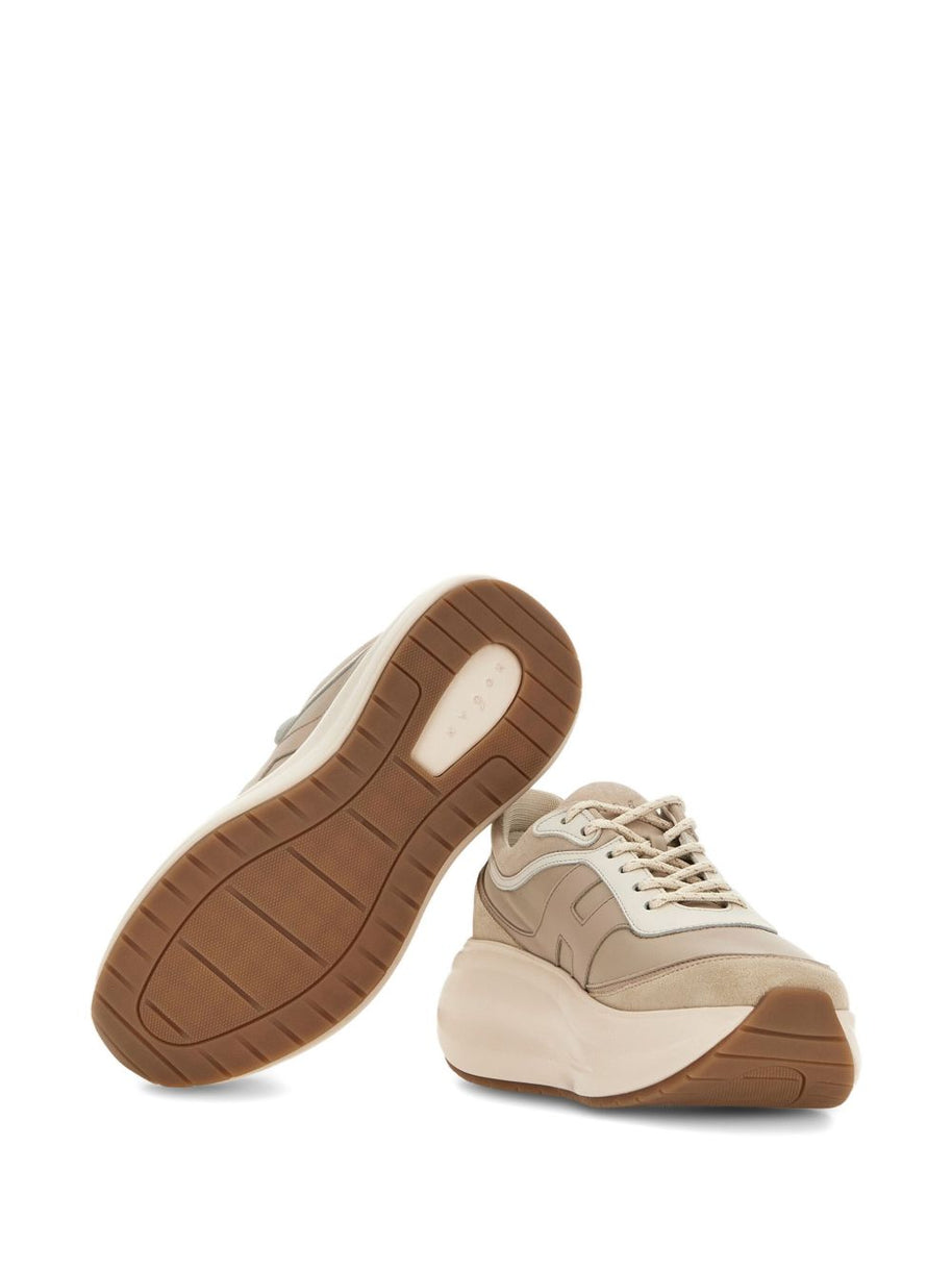 HOGAN PRE H696 Leather Sneakers - Beige