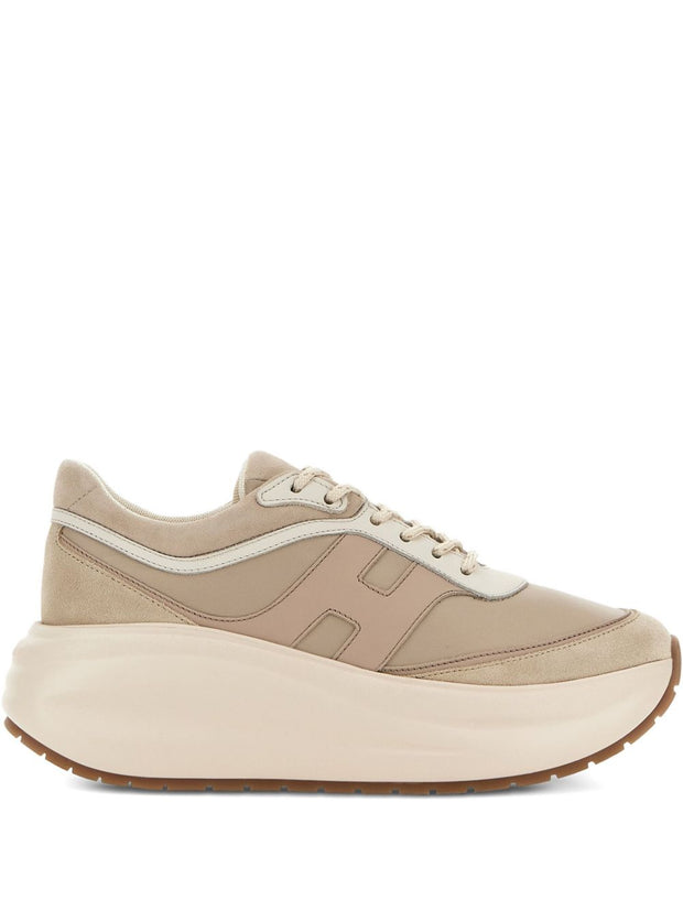 HOGAN PRE H696 Leather Sneakers - Beige