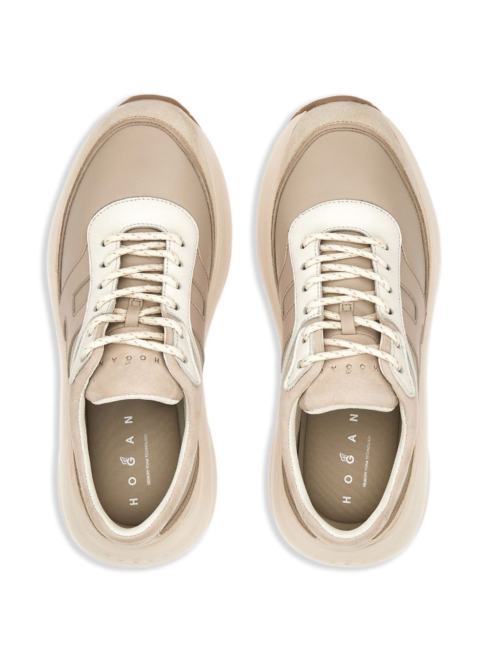 HOGAN PRE H696 Leather Sneakers - Beige