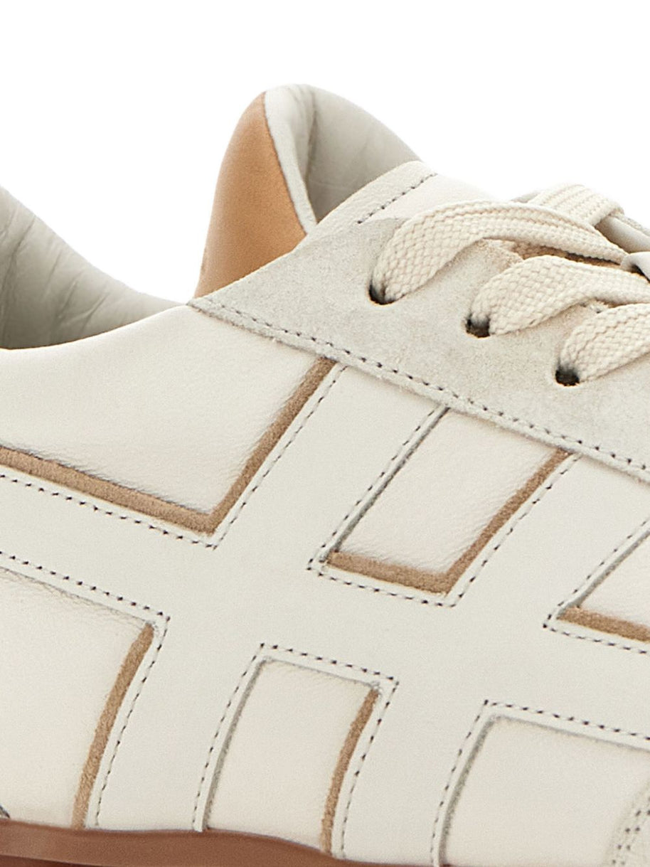 HOGAN PRE Olympia Leather Sneakers - Ivory
