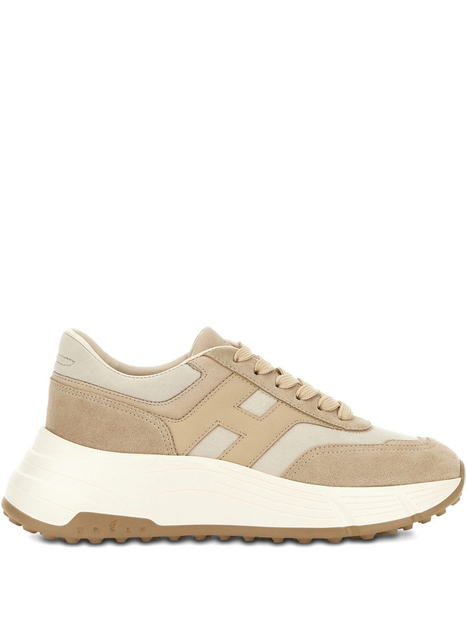 HOGAN PRE Hi-Fi Leather Sneakers - Beige