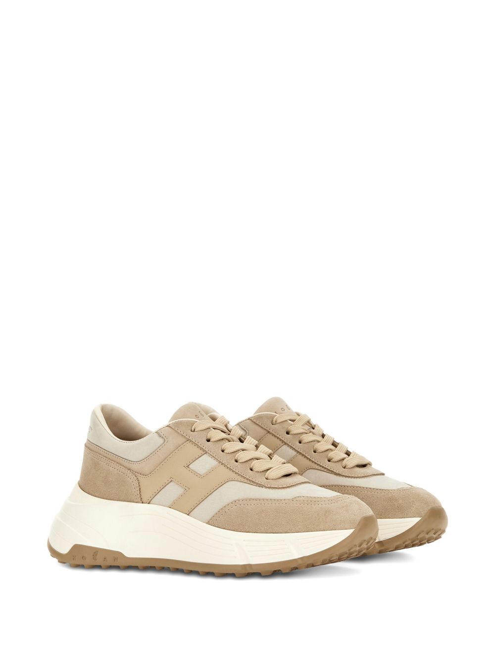 HOGAN PRE Hi-Fi Leather Sneakers - Beige