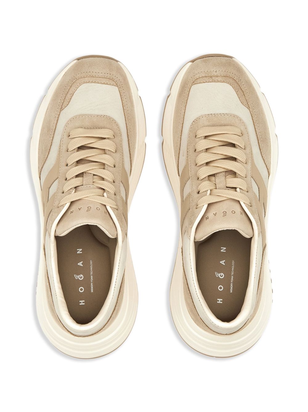 HOGAN PRE Hi-Fi Leather Sneakers - Beige