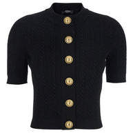 Balmain  Crewneck Cardigan - Black