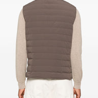 Brunello Cucinelli Nylon Down Vest Jacket - Brown