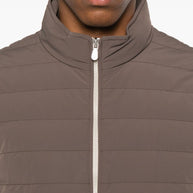 Brunello Cucinelli Nylon Down Vest Jacket - Brown