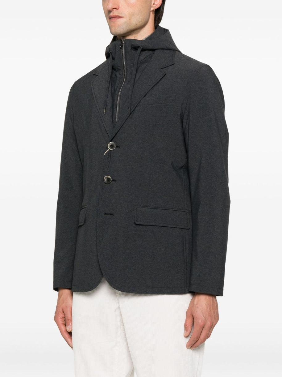 Herno Resort Blazer In Nylon Comfort Stretch - Grey