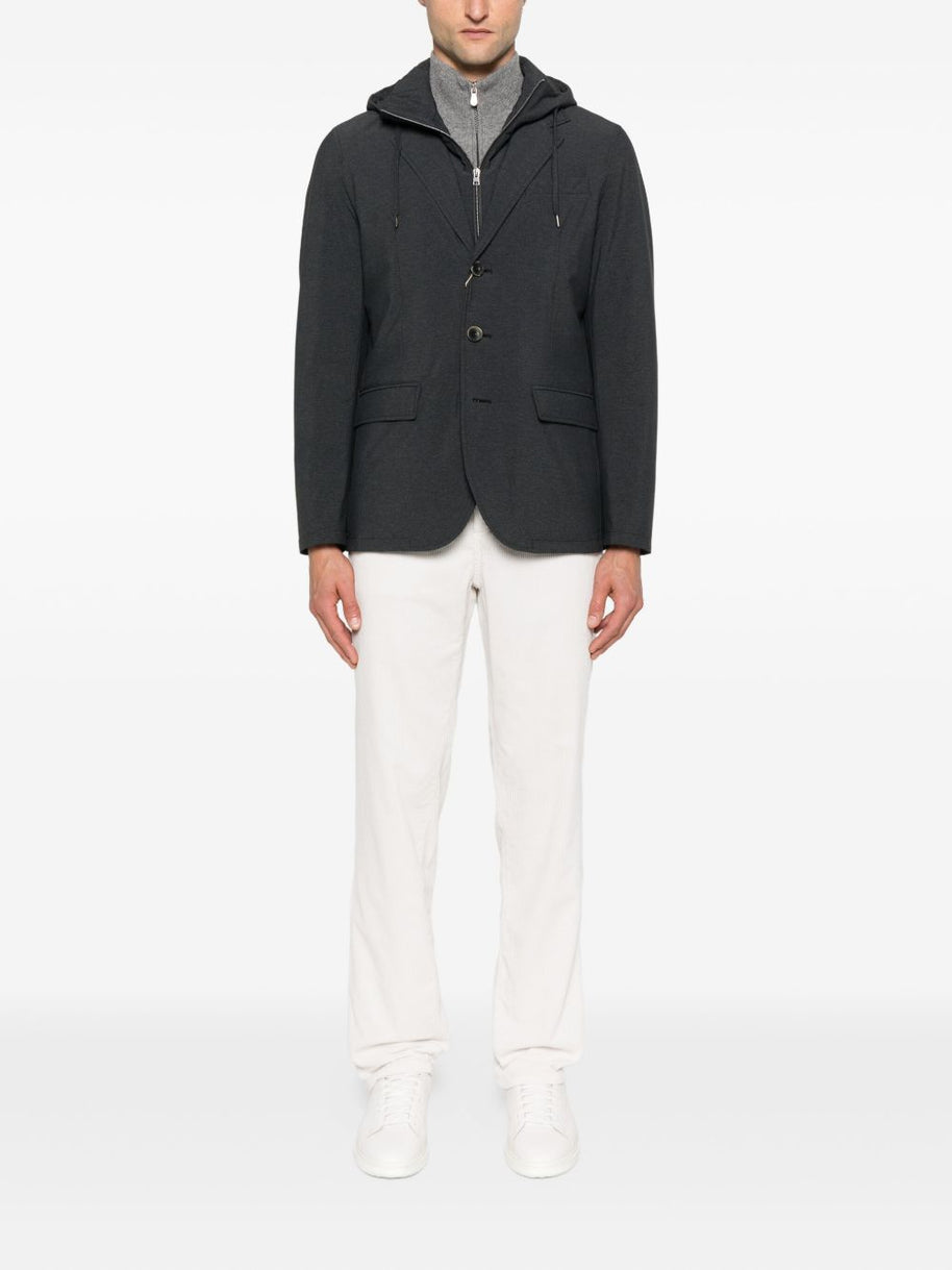 Herno Resort Blazer In Nylon Comfort Stretch - Grey
