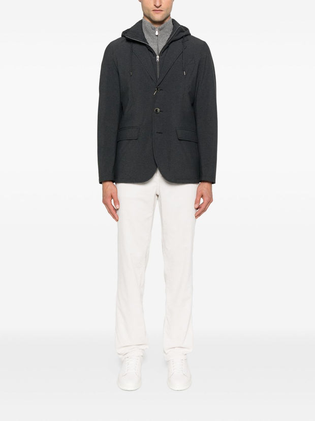 Herno Resort Blazer In Nylon Comfort Stretch - Grey