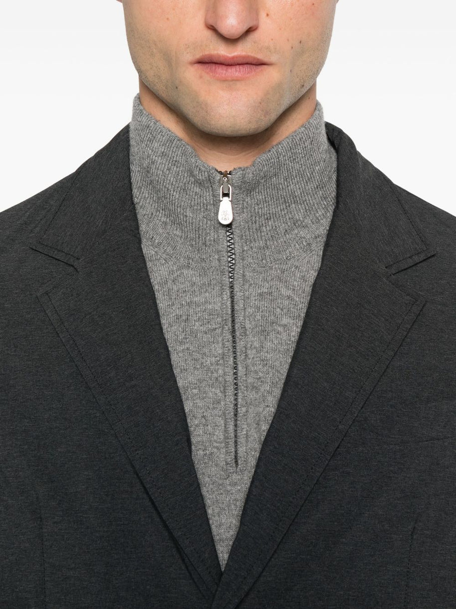 Herno Resort Blazer In Nylon Comfort Stretch - Grey