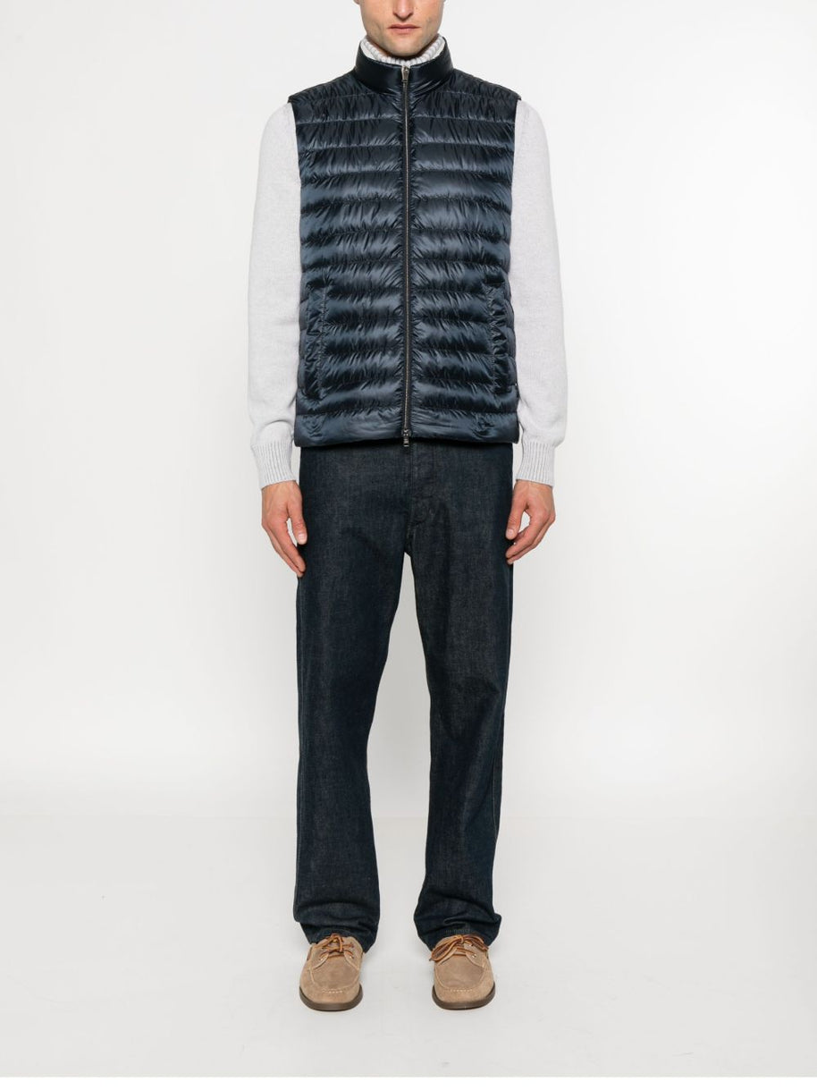 Herno Nylon Down Vest - Blue