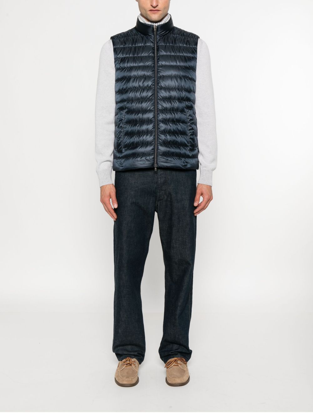 Herno Nylon Down Vest - Blue