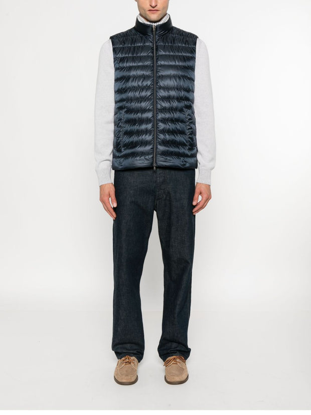 Herno Nylon Down Vest - Blue
