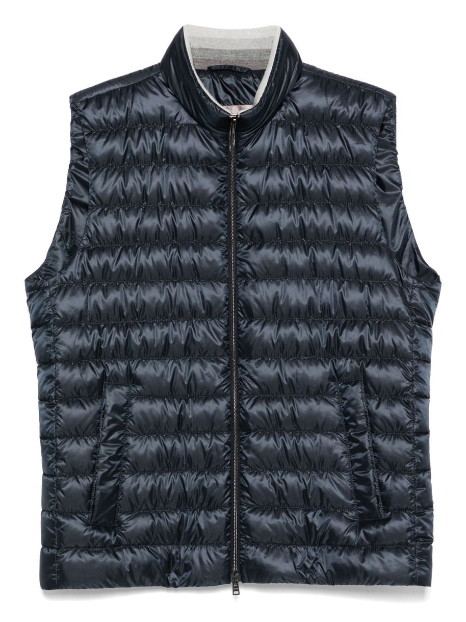 Herno Nylon Down Vest - Blue