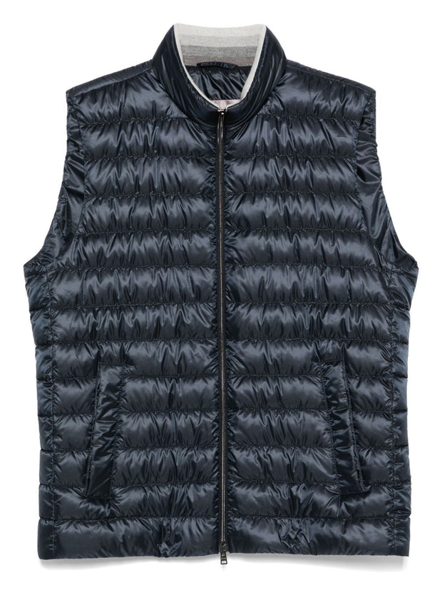 Herno Nylon Down Vest - Blue