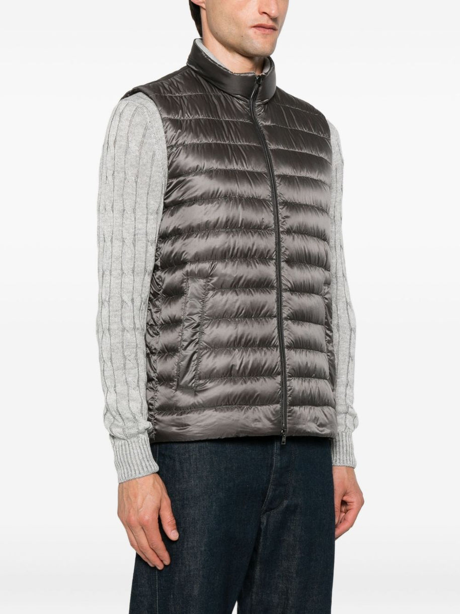 Herno Nylon Down Vest - Grey