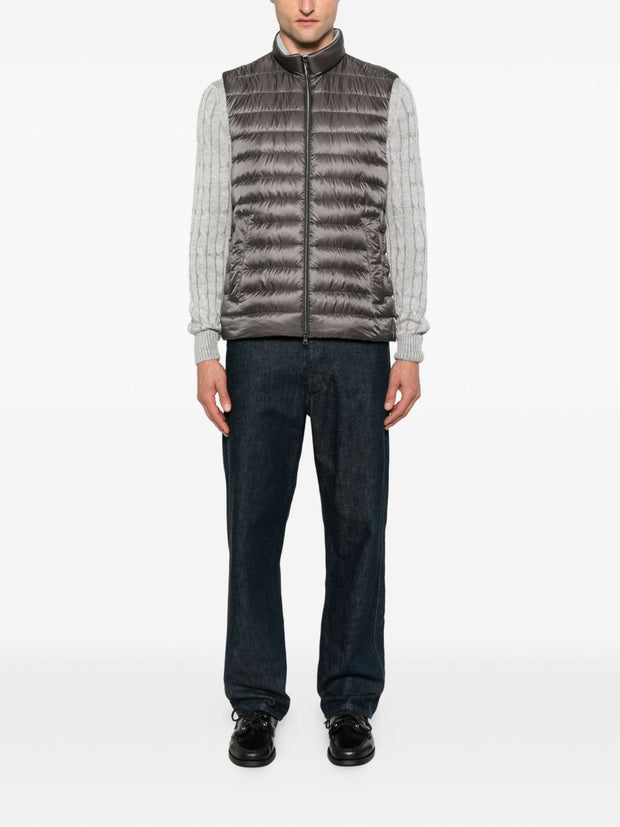 Herno Nylon Down Vest - Grey