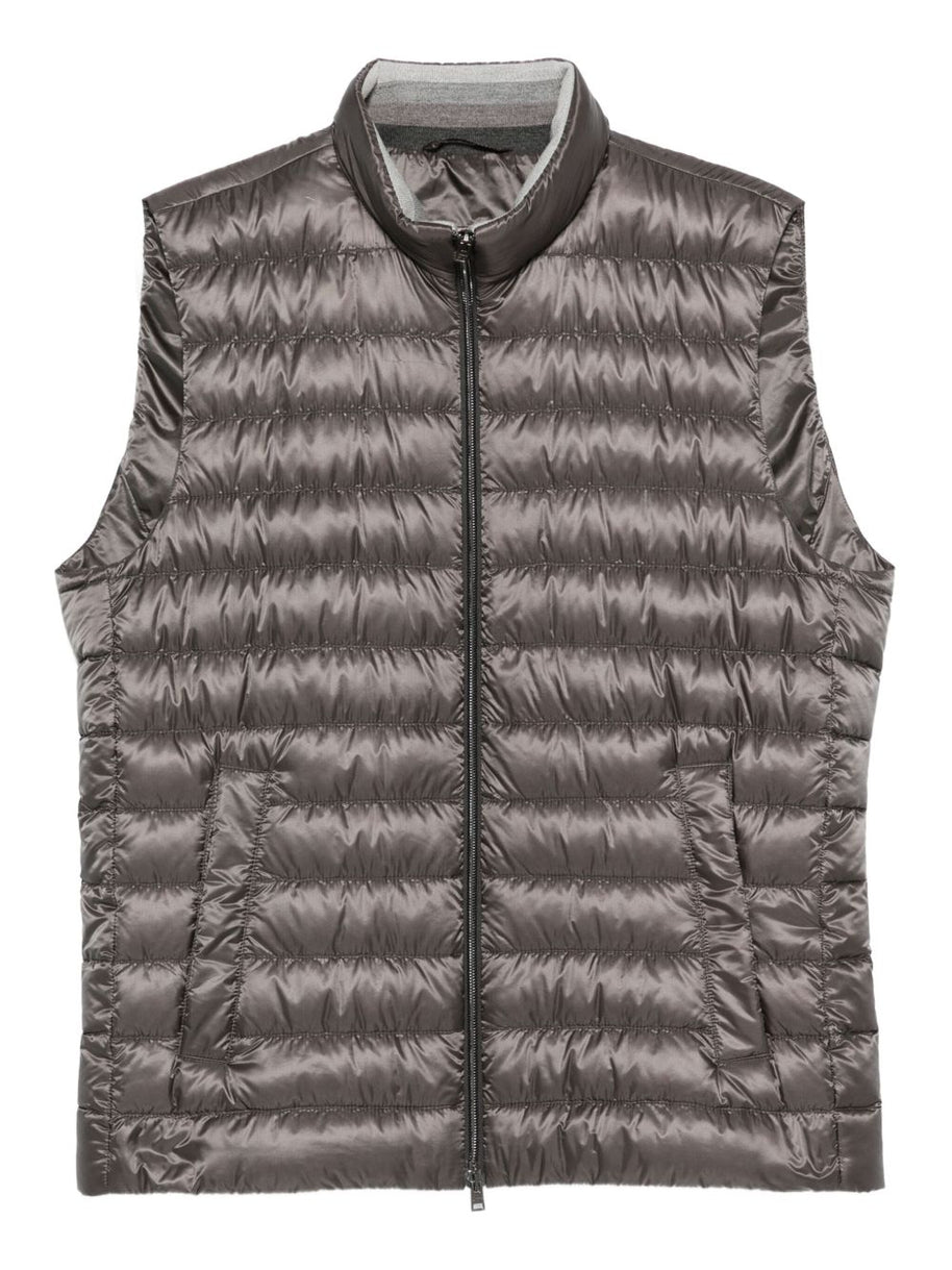 Herno Nylon Down Vest - Grey
