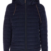 Herno Corduroy Short Down Jacket - Blue