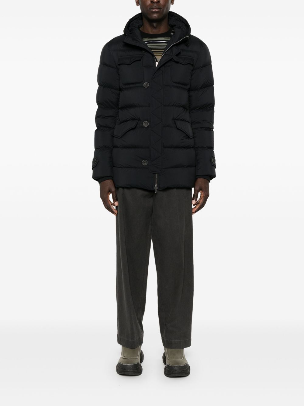 Herno L'Eskimo Nylon Down Jacket - Black
