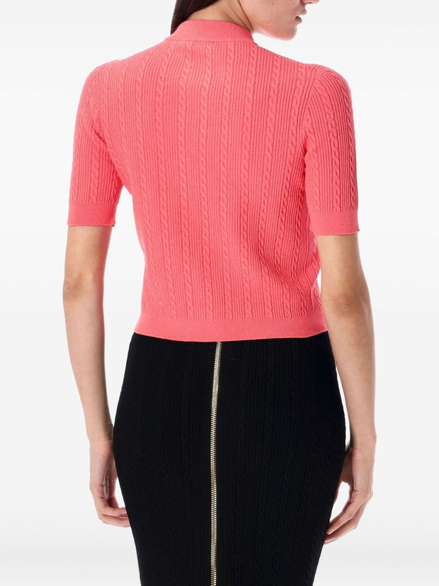 Balmain Crewneck Cardigan - Orange