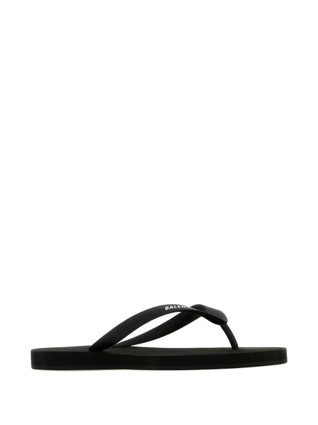 Balenciaga Rubber Flip-flops - Black