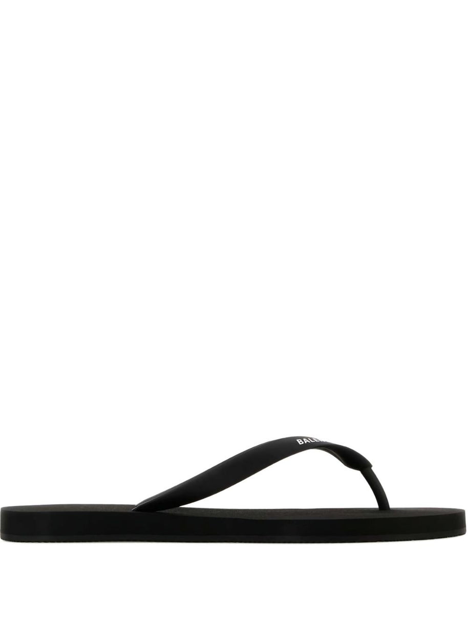 Balenciaga Rubber Flip-flops - Black