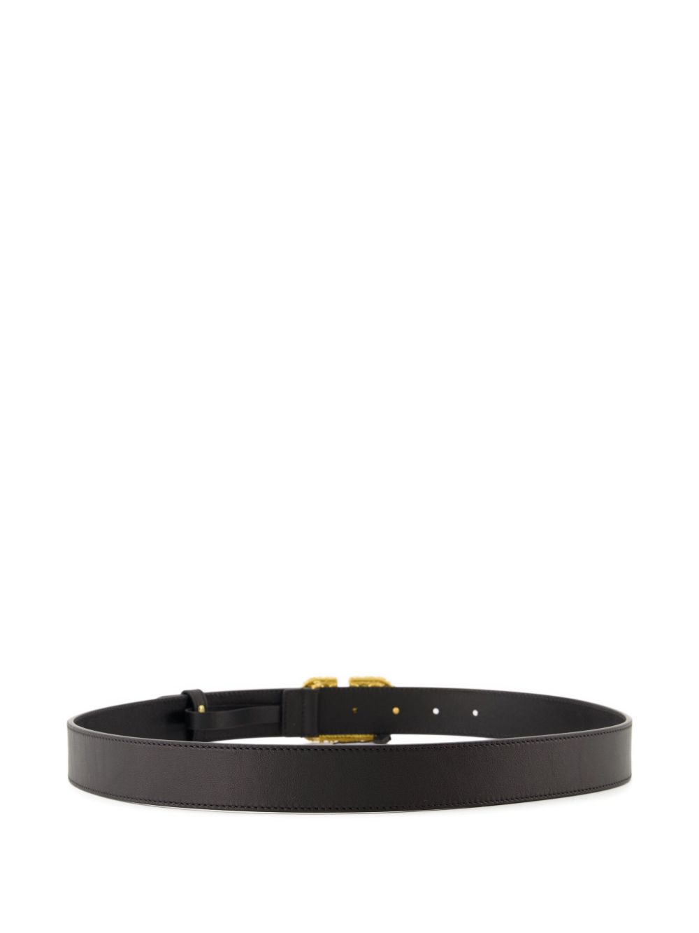 Valentino Garavani Crystal Embellishment VLogo Signature Leather Belt