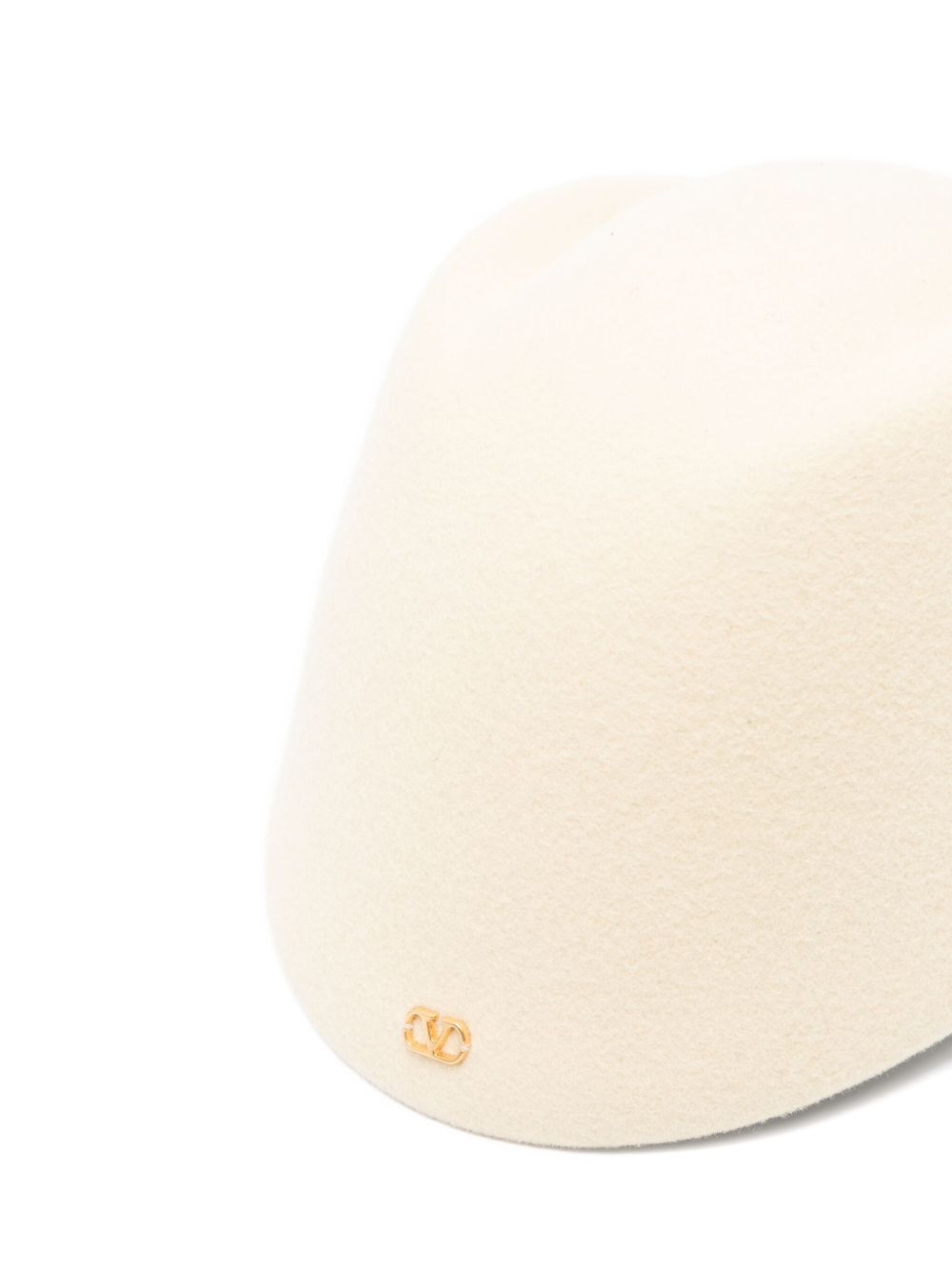 Valentino Garavani Vlogo Signature Cream Wool Hat