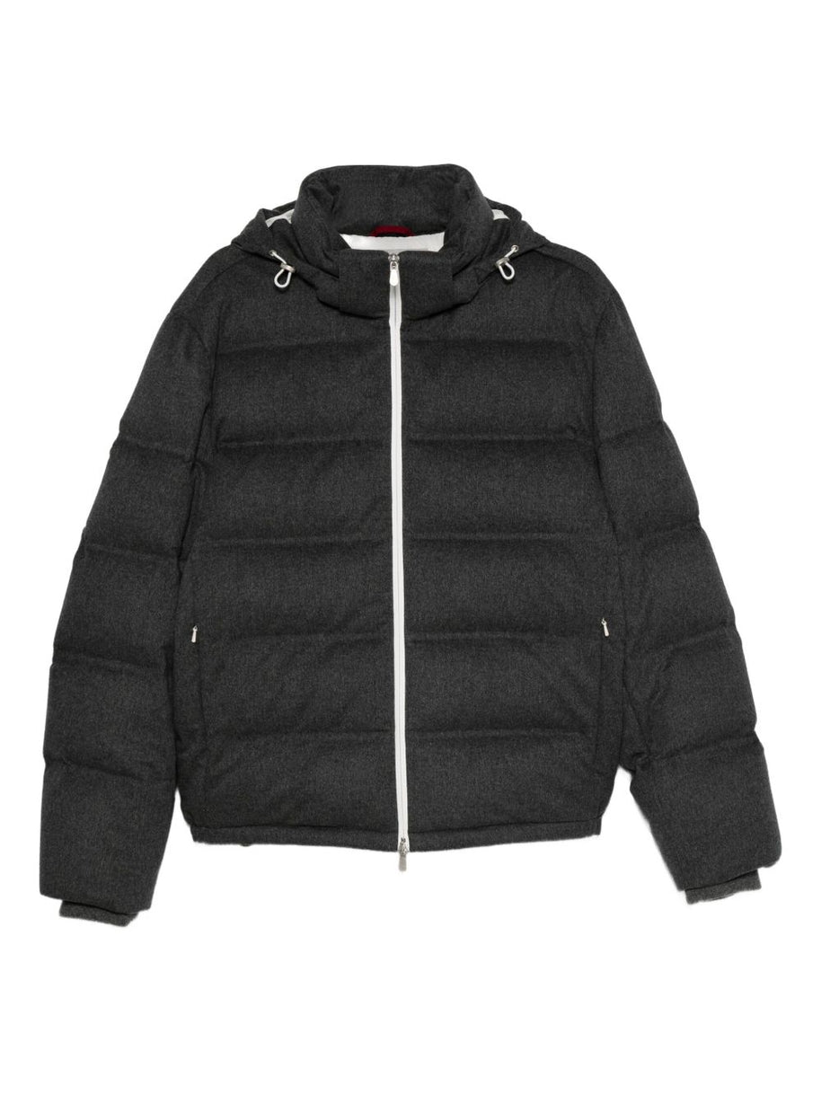 Brunello Cucinelli Wool Down Jacket - Grey