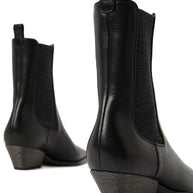 Brunello Cucinelli Cuban Heel Leather Boots - Black