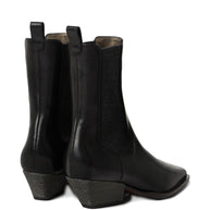Brunello Cucinelli Cuban Heel Leather Boots - Black