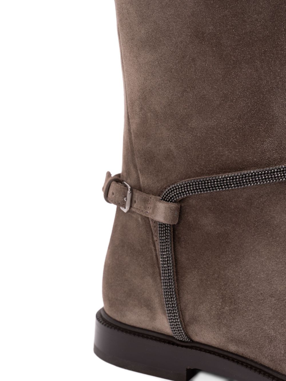 Brunello Cucinelli Suede Buckled Boots