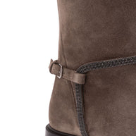 Brunello Cucinelli Suede Buckled Boots
