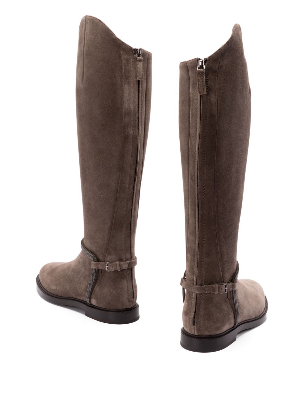 Brunello Cucinelli Suede Buckled Boots