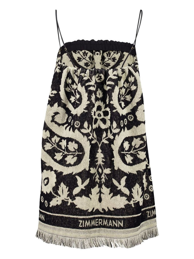 Zimmermann Rhiannon Printed Mini Dress - Black