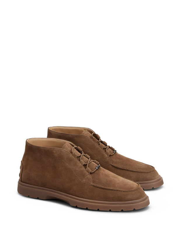 Tod's Suede Leather Ankle Boots - Leather Brown