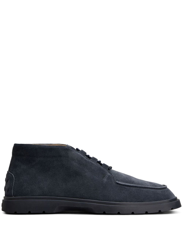 Tod's Suede Leather Ankle Boots - Blue