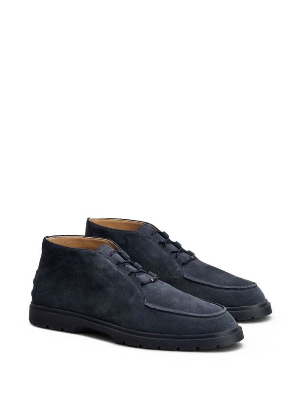 Tod's Suede Leather Ankle Boots - Blue