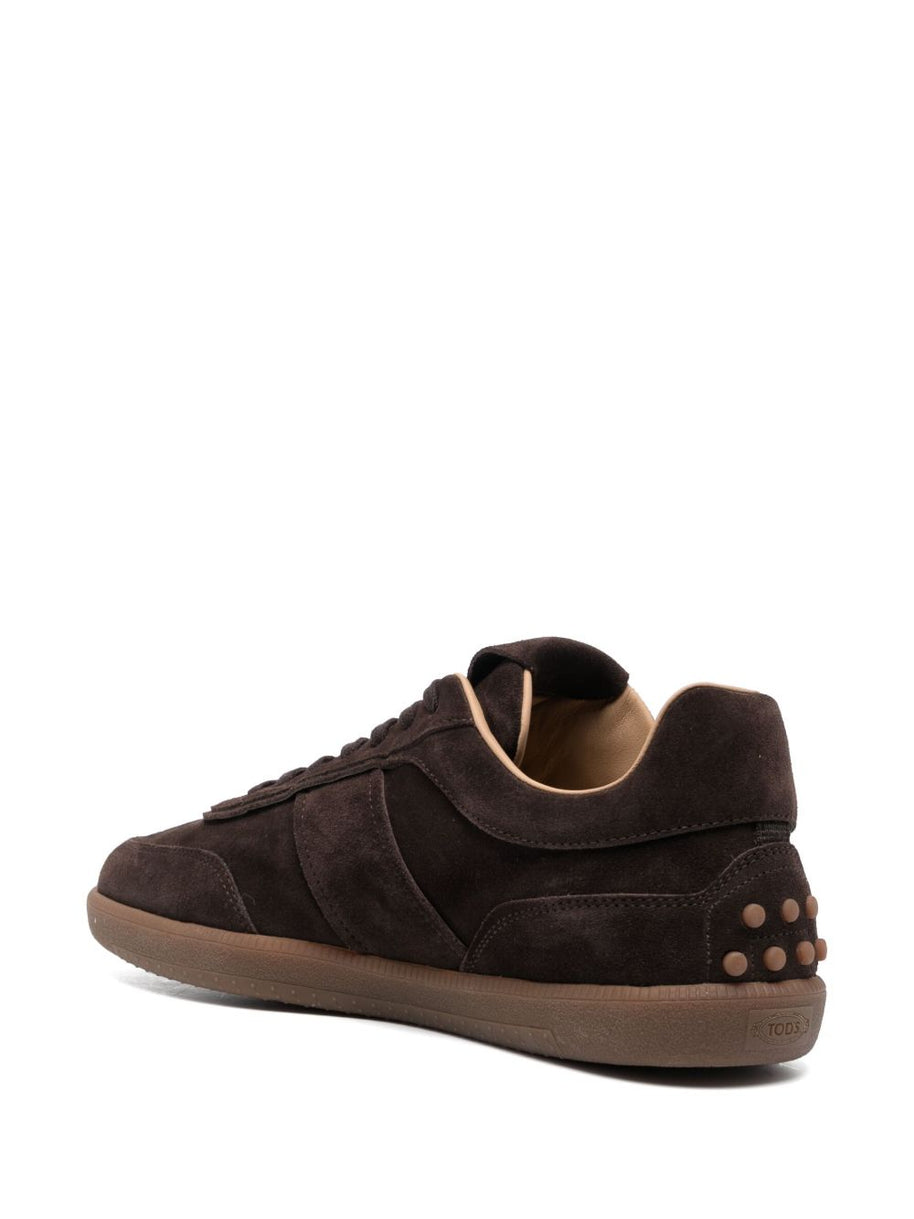 Tod's Tabs Suede Leather Sneakers - Brown
