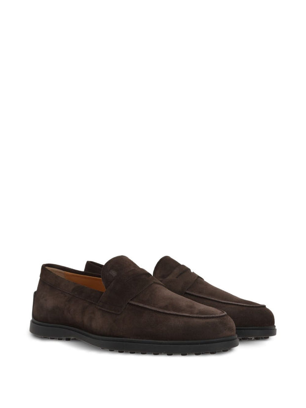Tod's Suede Leather Loafers - Brown